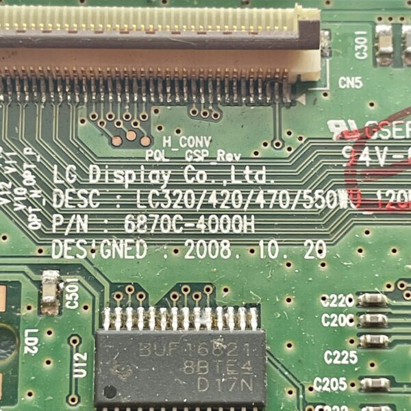 PHILIPS 42PFL5704D/F7 TV TCON Board 6870C-4000H / 6871L-1502B 42PFL5704D/F7 - Image 3