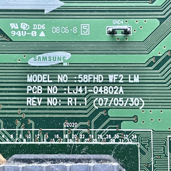 SAMSUNG PN58A650T1 TV Logic Control Board BN96-07703A / LJ41-04802A PN58A650T1F - Image 3