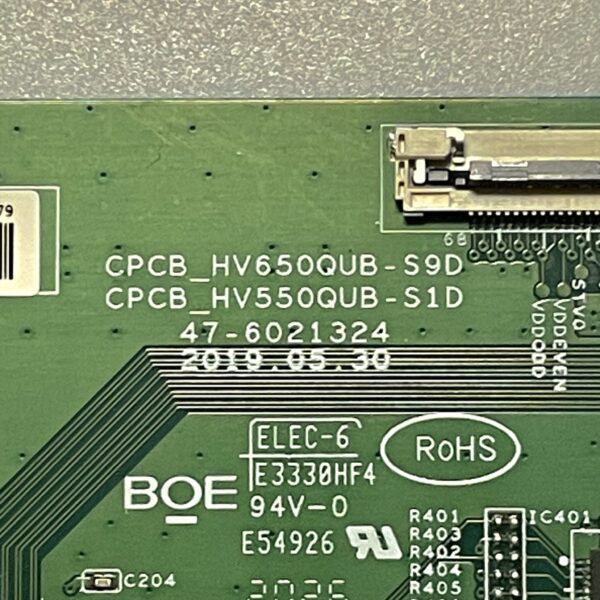 RCA RTU5540-B TV TCON Board CPCB_HV550QUB-S1D - Image 2