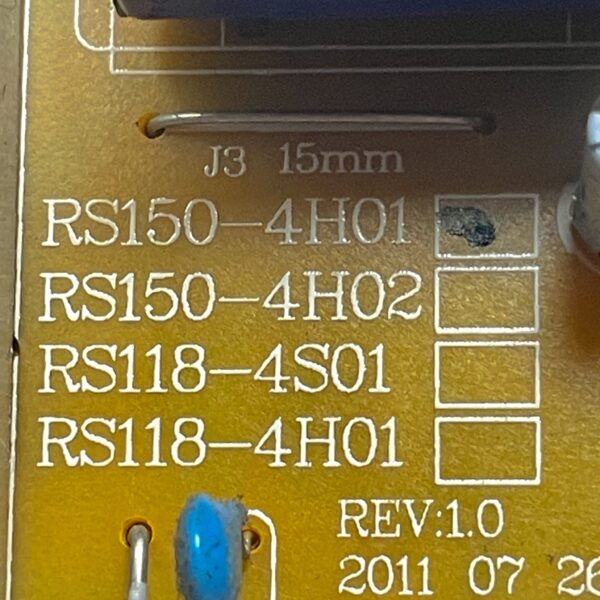 RCA 32LA30RQD TV Power Supply Board RS150-4H01 / RE46HQ1500 32LA30RQD 32LB45RQ - Image 3