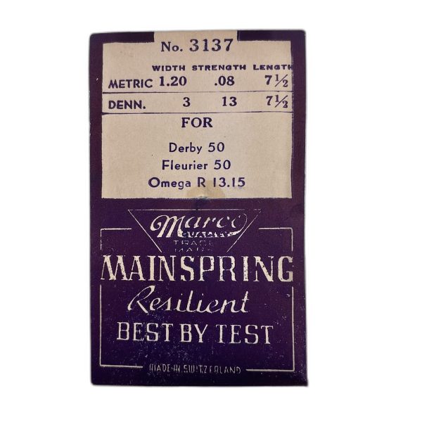 Marco 3137 Mainspring | D 3W 13S 7.5L | M 1.2W 0.08S 7.5L | Derby | Parmigiani Fleurier