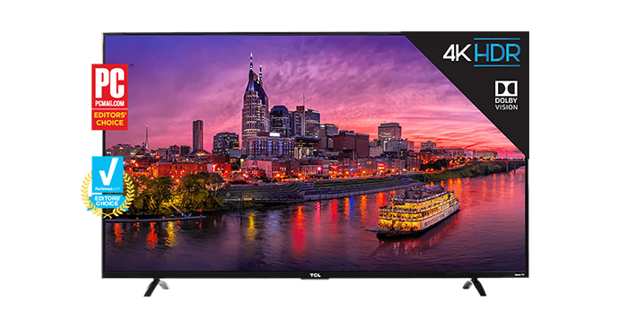 TCL 55-inch Class P6-Series 4K UHD Dolby Vision HDR Roku Smart TV 55P607